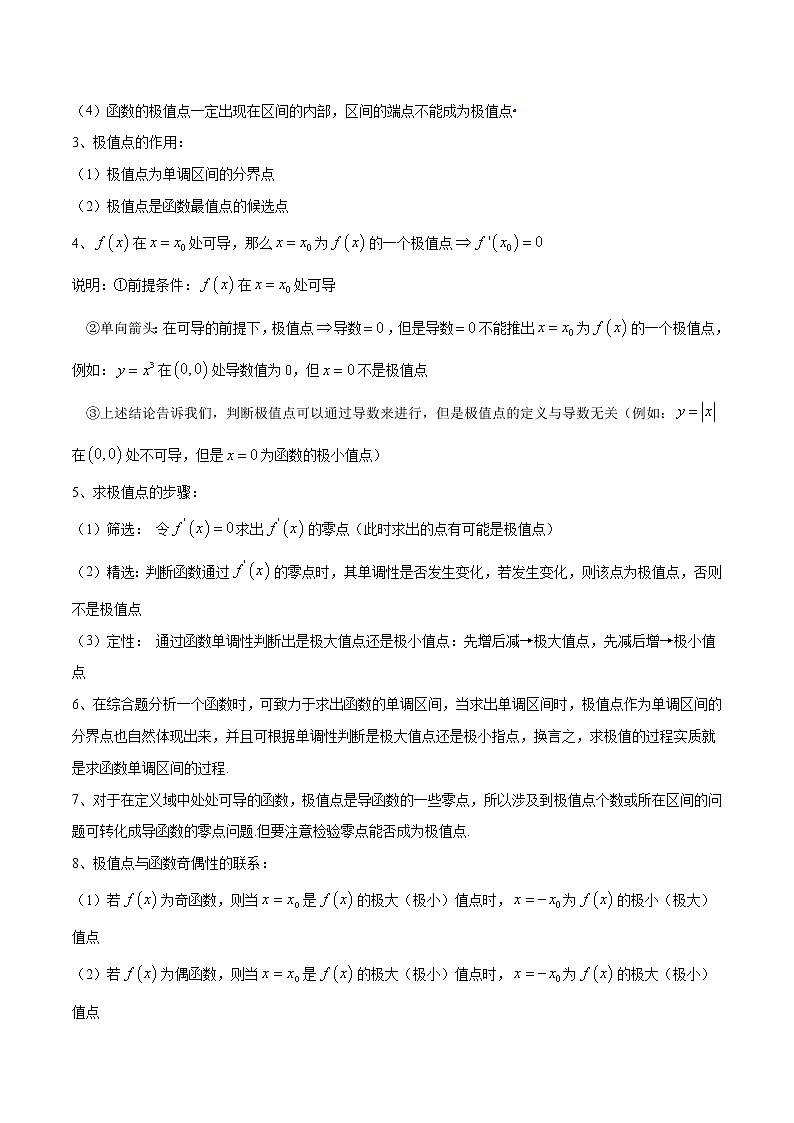 专题12 函数的极（最）值问题（原卷版）学案02