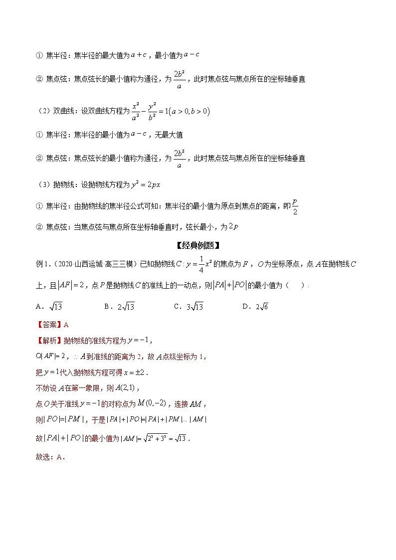 专题52 几何关系巧解圆锥曲线问题（解析版）学案第3页