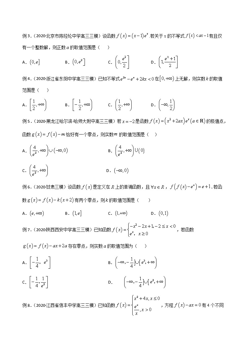 专题17 恒成立问题-数形结合法（原卷版）学案02