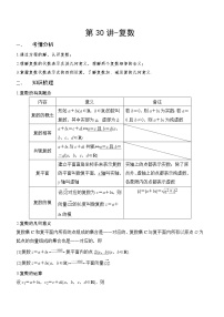 第30讲-复数（解析版）学案
