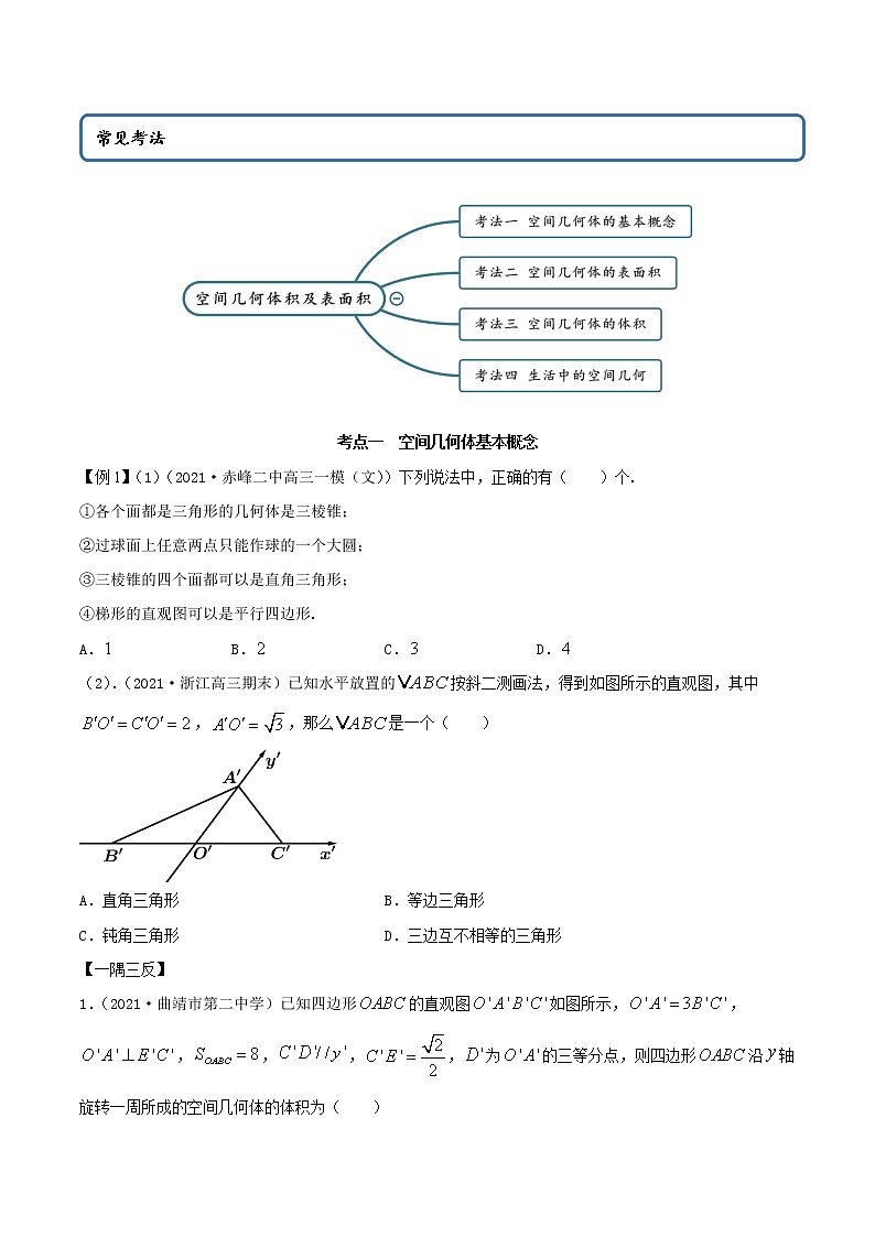 7.3 空间几何体积及表面积（精讲+精练+原卷+解析）02