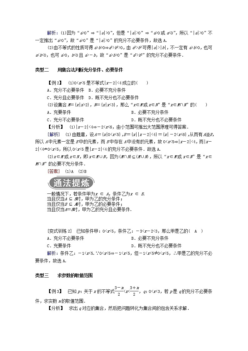 2021年高中数学人教版（2019）必修第一册 第一章集合与常用逻辑用语 1.4.1充分条件与必要条件 学案第3页