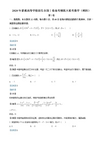 2020年普通高等学校招生全国1卷高考模拟大联考理科数学试题