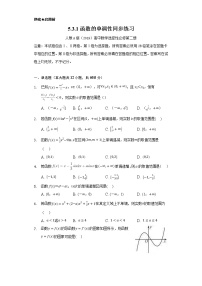 高中数学人教A版 (2019)选择性必修 第二册5.3 导数在研究函数中的应用精品精练