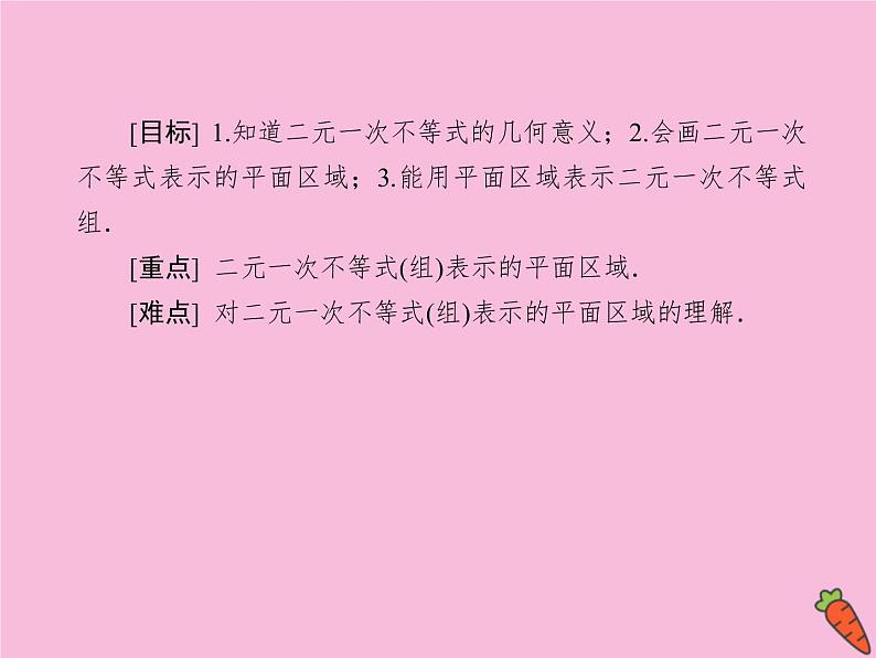 高中数学第三章不等式3.3.1二元一次不等式组与平面区域课件新人教A版必修504