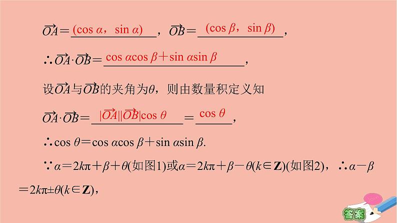 高中数学第3章三角恒等变换3.1两角和与差的正弦余弦和正切公式3.1.1两角差的余弦公式课件新人教A版必修4第7页