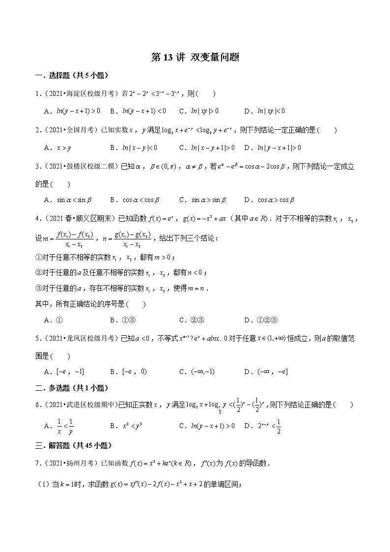 第13讲 双变量问题（原卷版）第1页