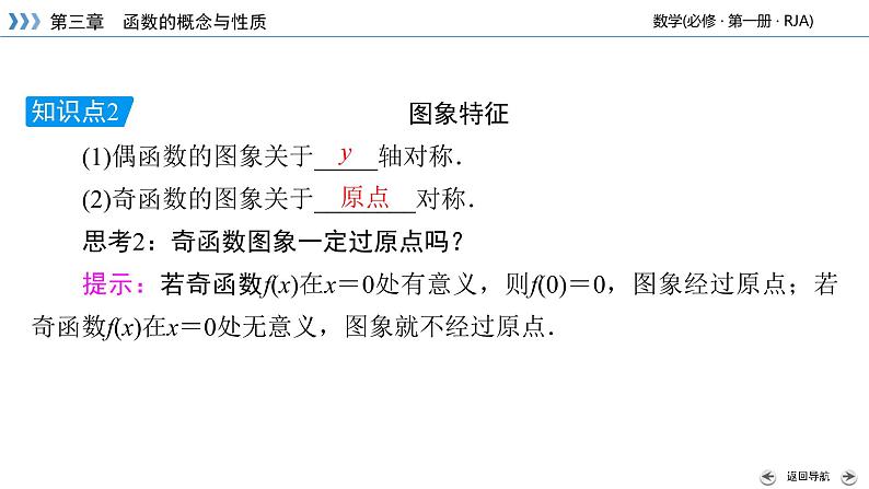 2020-2021学年高中数学新人教A版必修第一册 3.2.2 奇偶性 课件（47张）08