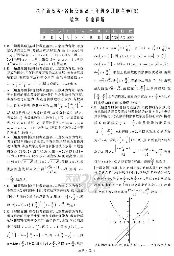 数学解析第1页