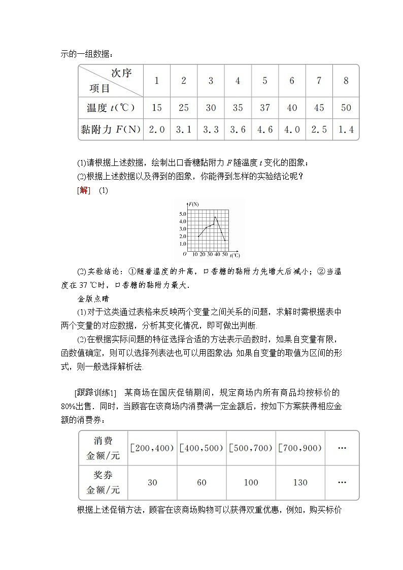 2020-2021学年高中数学人教A版（2019）必修第一册 3.1.2  第2课时 函数表示法的应用 学案练习题03