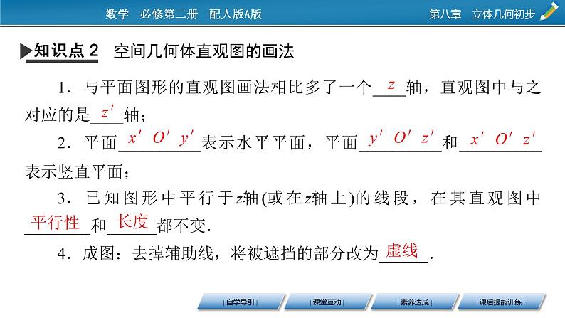 2020-2021学年高中数学新人教A版必修第二册 8.2 立体图形的直观图 课件（45张）第8页