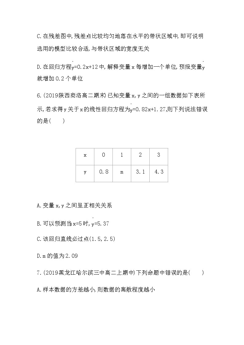 3.1　回归分析的基本思想及其初步应用练习题03
