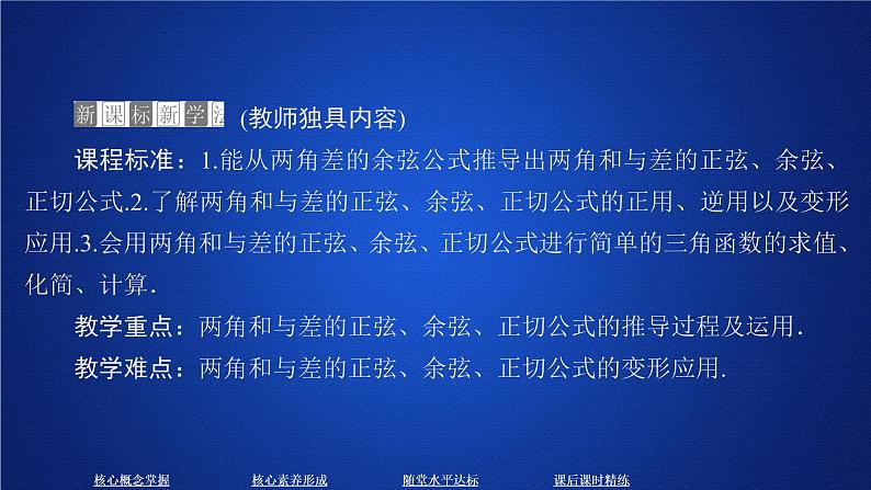 2020-2021学年高中数学新人教A版必修第一册 5.5.1  第2课时 两角和与差的正弦、余弦、正切公式 课件（44张）02