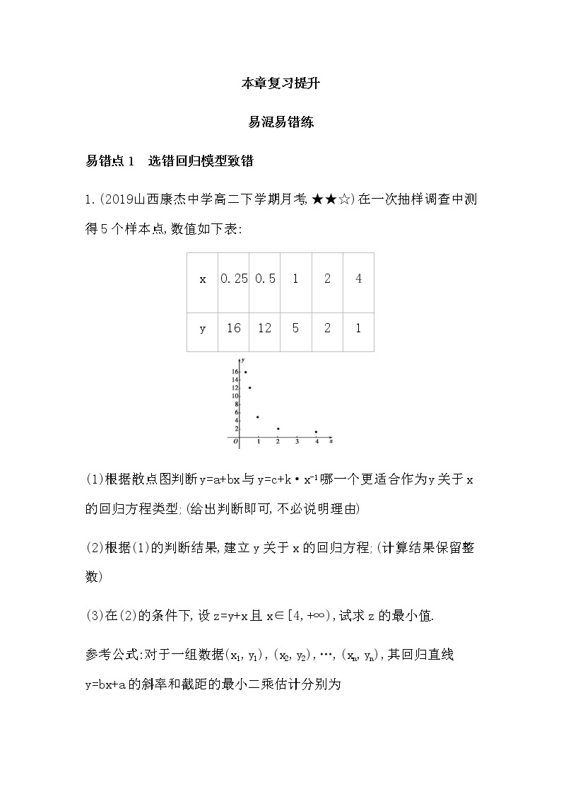 第三章  统计案例复习提升 试卷01