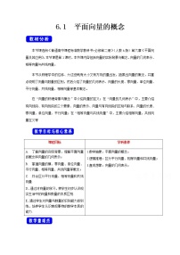 人教A版 (2019)必修 第二册6.1 平面向量的概念教案