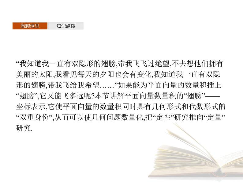 2021年高中数学新人教A版必修第二册　6.3.5平面向量数量积的坐标表示　课件03