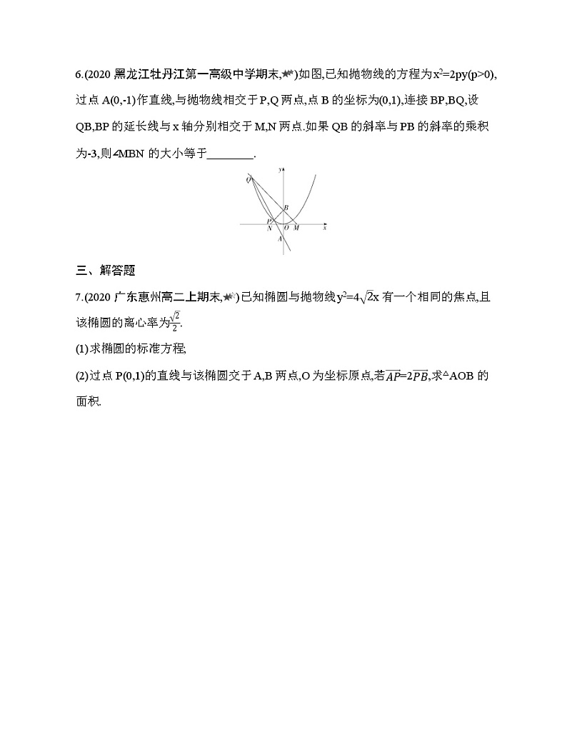 专题强化练9　直线与圆锥曲线的位置关系02