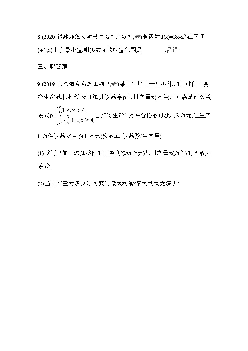 专题强化练9　函数的最大(小)值及其应用03