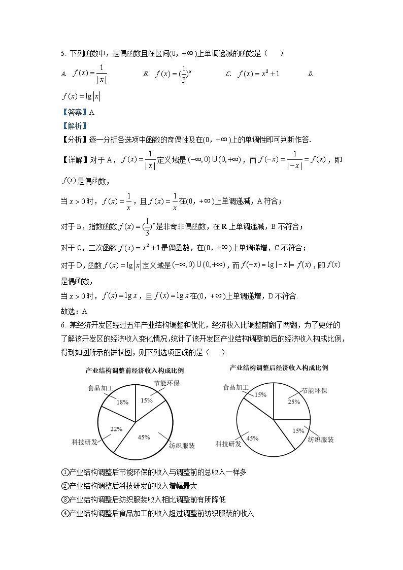 陕西省西安中学2021-2022学年高三上学期期中理科数学试题03
