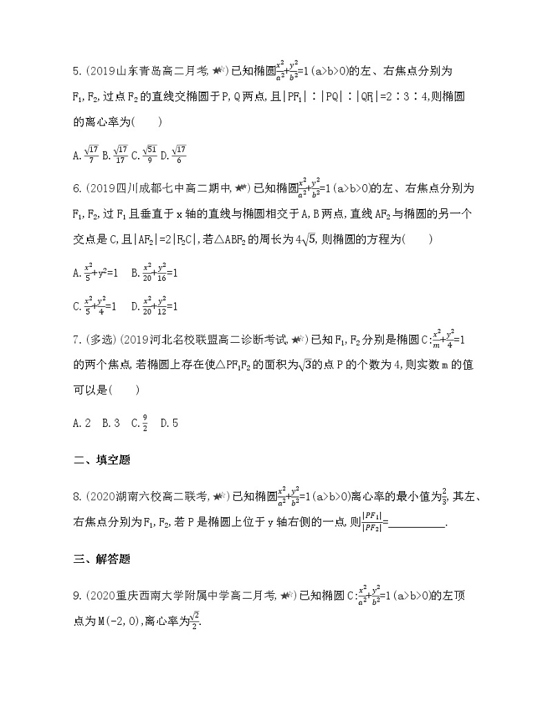 专题强化练６　椭圆的综合问题02