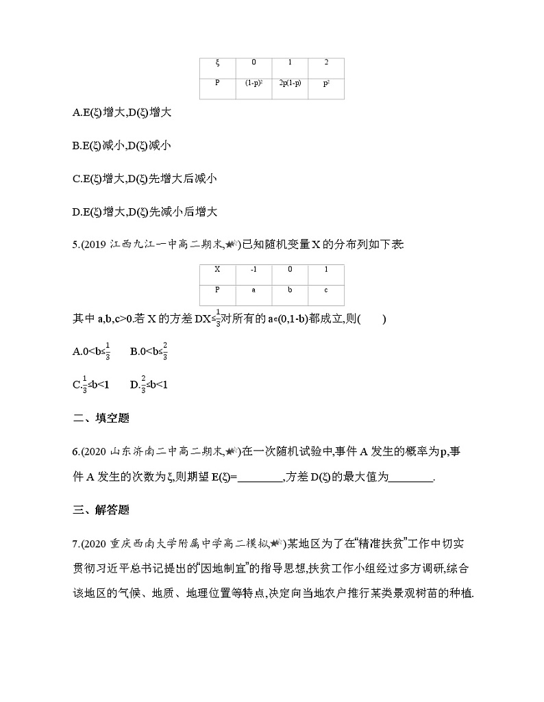 专题强化练5　离散型随机变量的分布列及数字特征第2页