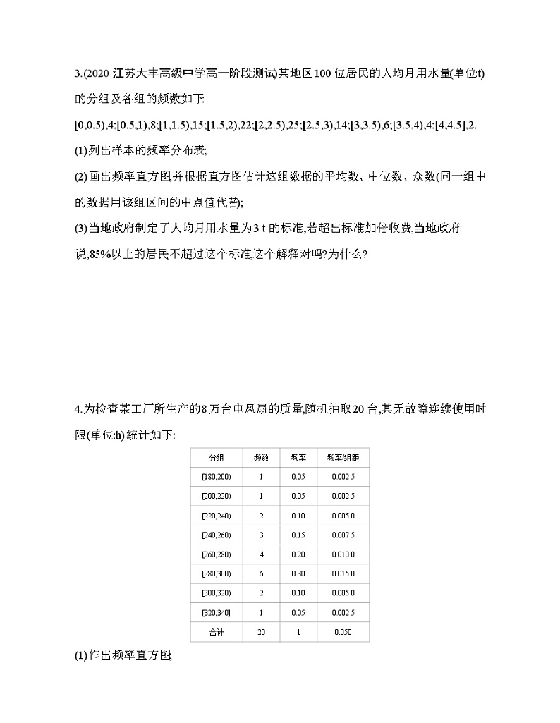 14.4.3　用频率直方图估计总体分布练习题02