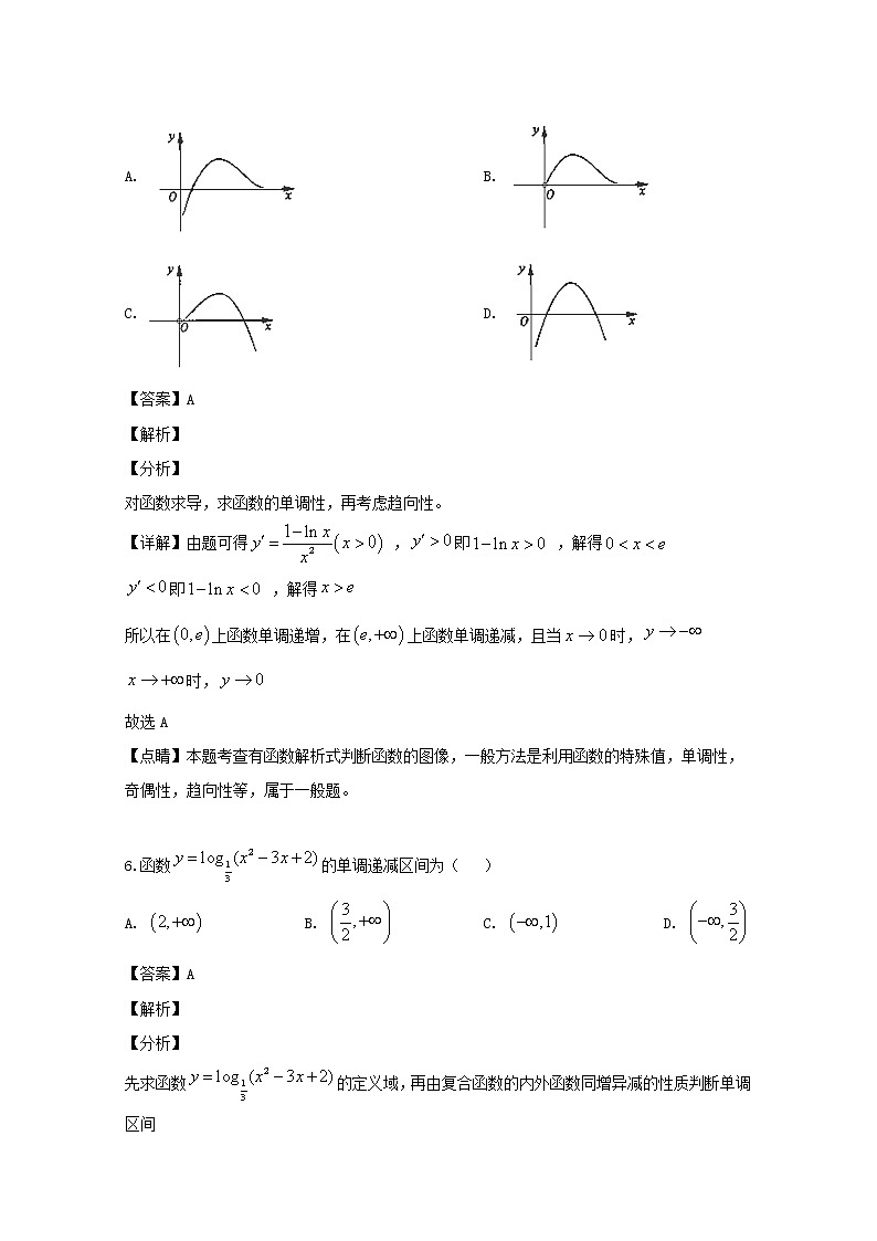 浙江省宁波市镇海区镇海中学2018-2019学年高一上学期期中考试数学试题含解析03