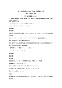 辽宁省实验中学2018-2019学年高一上学期期中考试数学试题含解析
