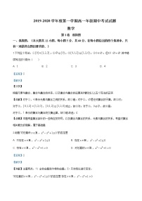 海南省儋州市第一中学2019-2020学年高一上学期期中数学试题含答案