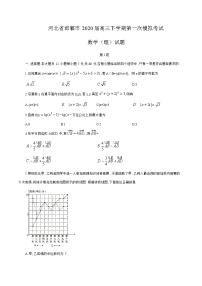 河北省邯郸市2020届高三下学期第一次模拟考试数学（理）试题 Word版含答案