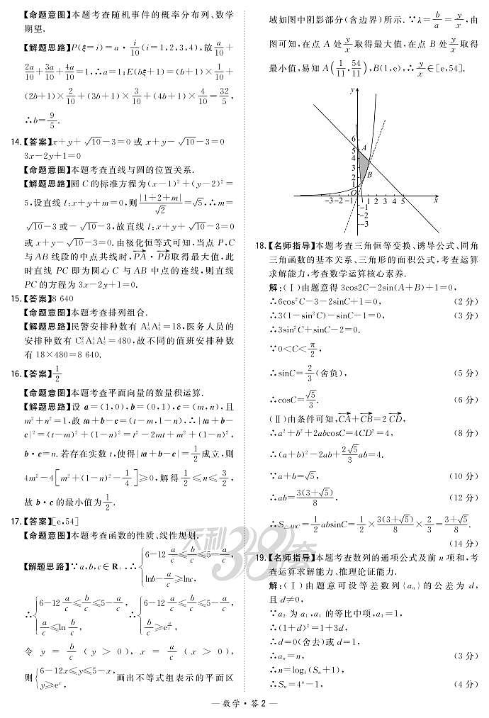 “超级全能生”2021届高三浙江省9月联考试题数学PDF版含解析02
