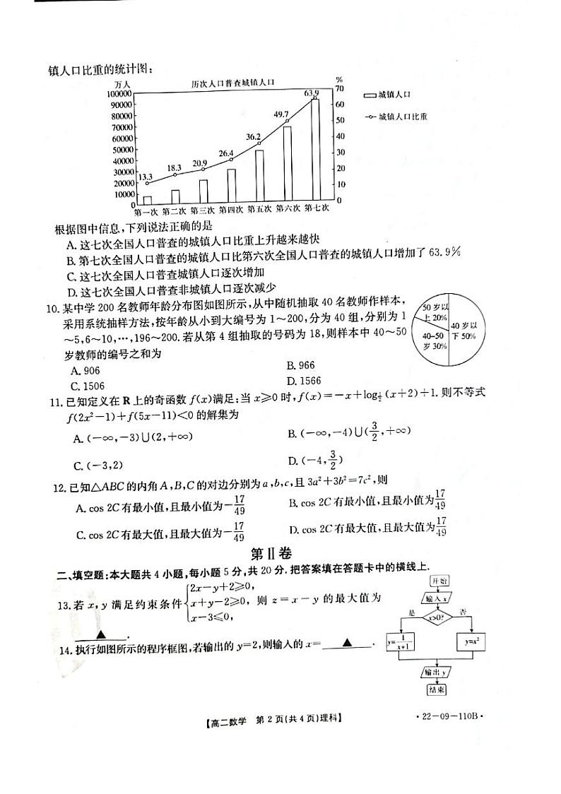 贵州省黔西南州2021-2022学年高二上学期期中联考理科数学试题扫描版含答案02