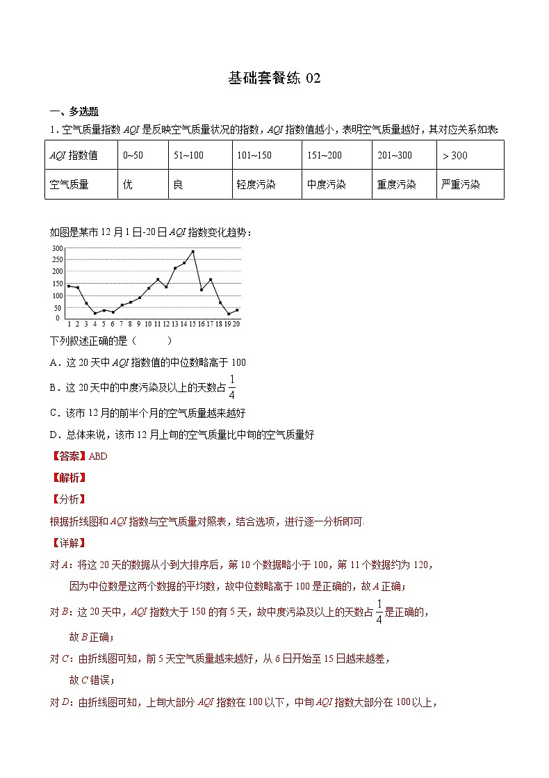 基础套餐练02-【新题型】新高考数学多选题与热点解答题组合练（解析版）第1页