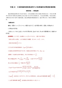 专题28  三角形面积型最值逆向与三角形面积运算型最值问题(解析版)