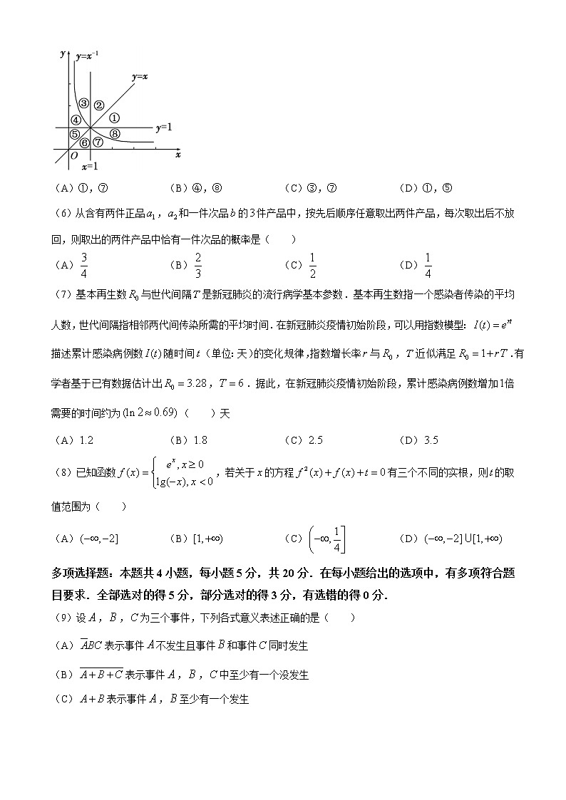 2020-2021学年辽宁省大连市高一上学期期末考试数学试题 Word版02