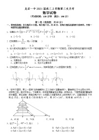 福建省龙岩第一中学2020-2021学年高三上学期第三次月考数学试题