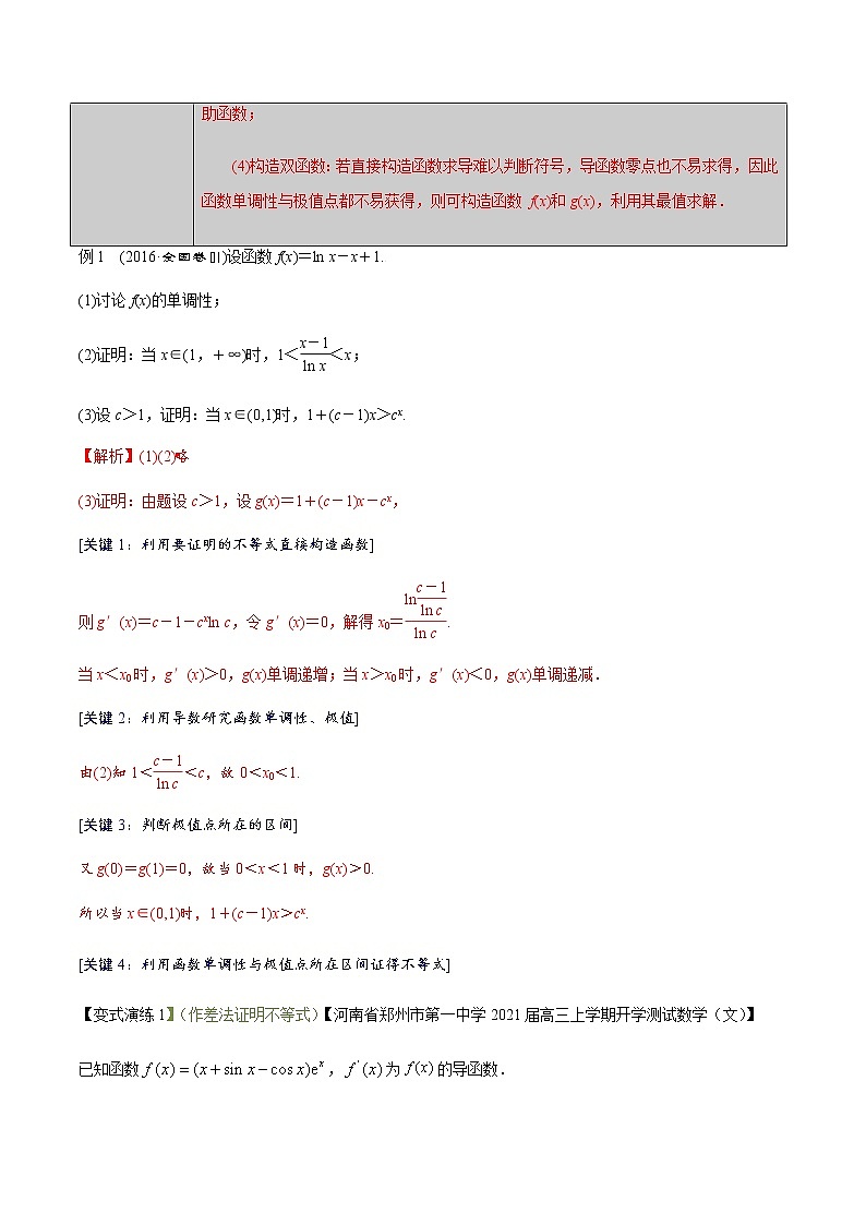 2022高三数学万能答题模板 专题14导数综合应用的解题模板（原卷+解析卷）02