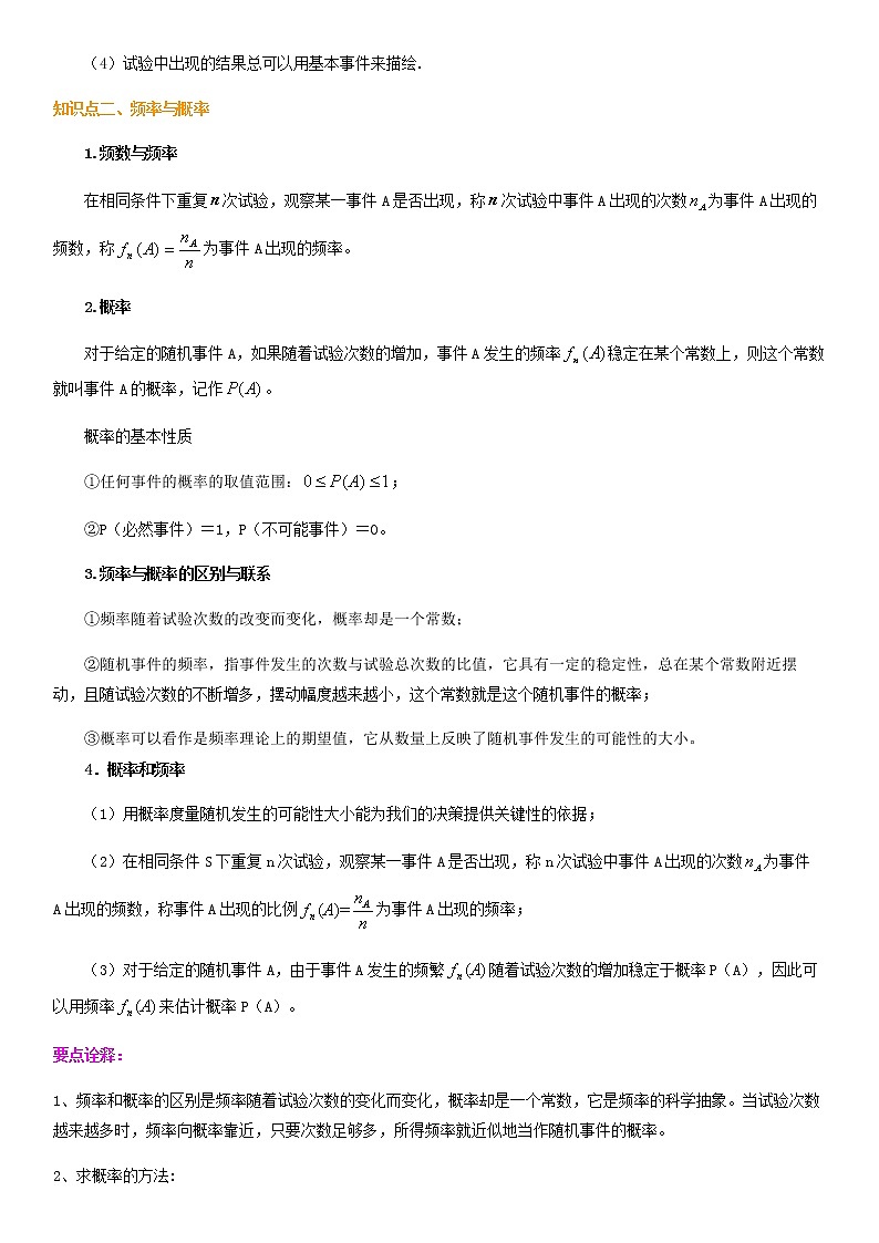 高二数学必修3随机事件及其概率学案第2页