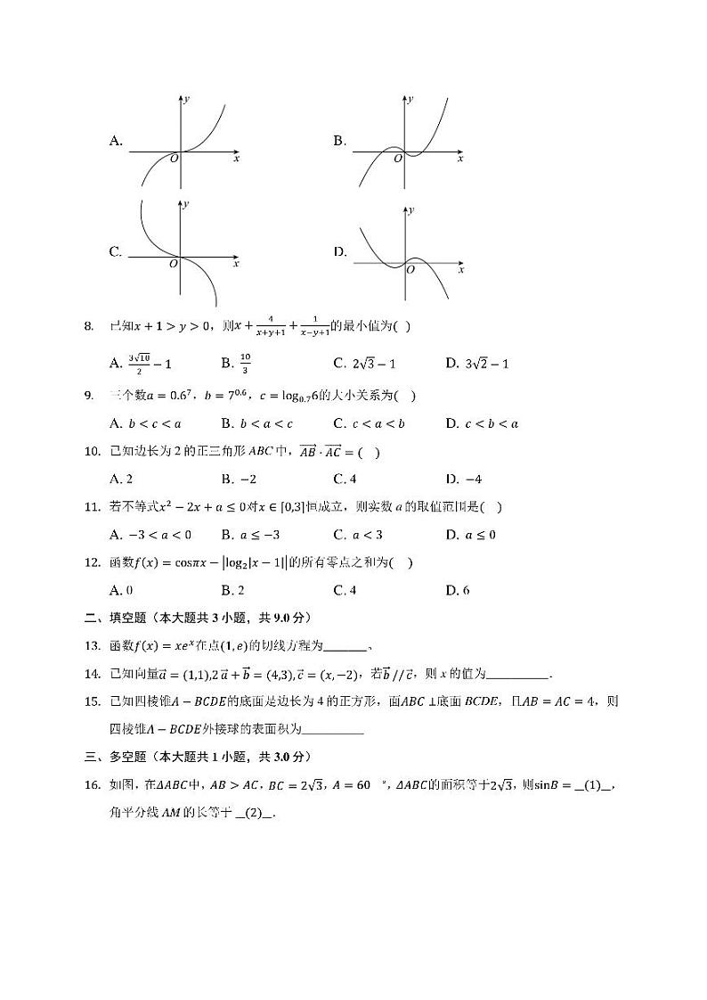 2020年海南省天一大联考高考数学一模试卷(含答案解析)第2页