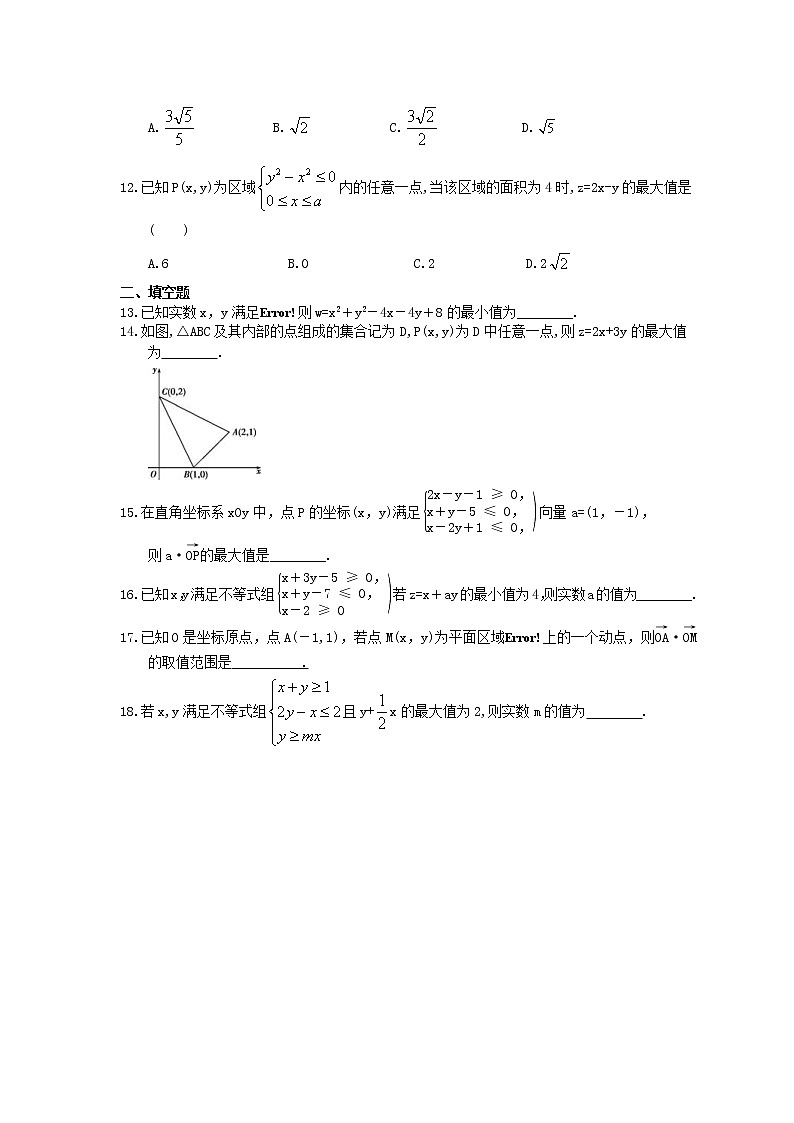 2022年高考数学(文数)一轮考点精选练习28《二元一次不等式（组）及简单的线性规划问题》(含详解)第2页