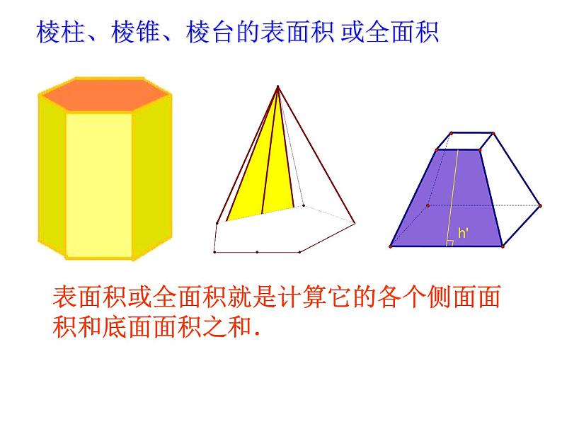 棱柱、棱锥、棱台和球的表面积第7页