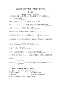上海市奉贤区致远高级中学2021-2022学年高一上学期期中教学评估数学【试卷+答案】