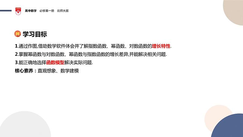 配套新教材-高中数学必修第一册-北师大版-第四章-§4  对数函数、幂函数、对数函数增长的比较课件PPT第2页