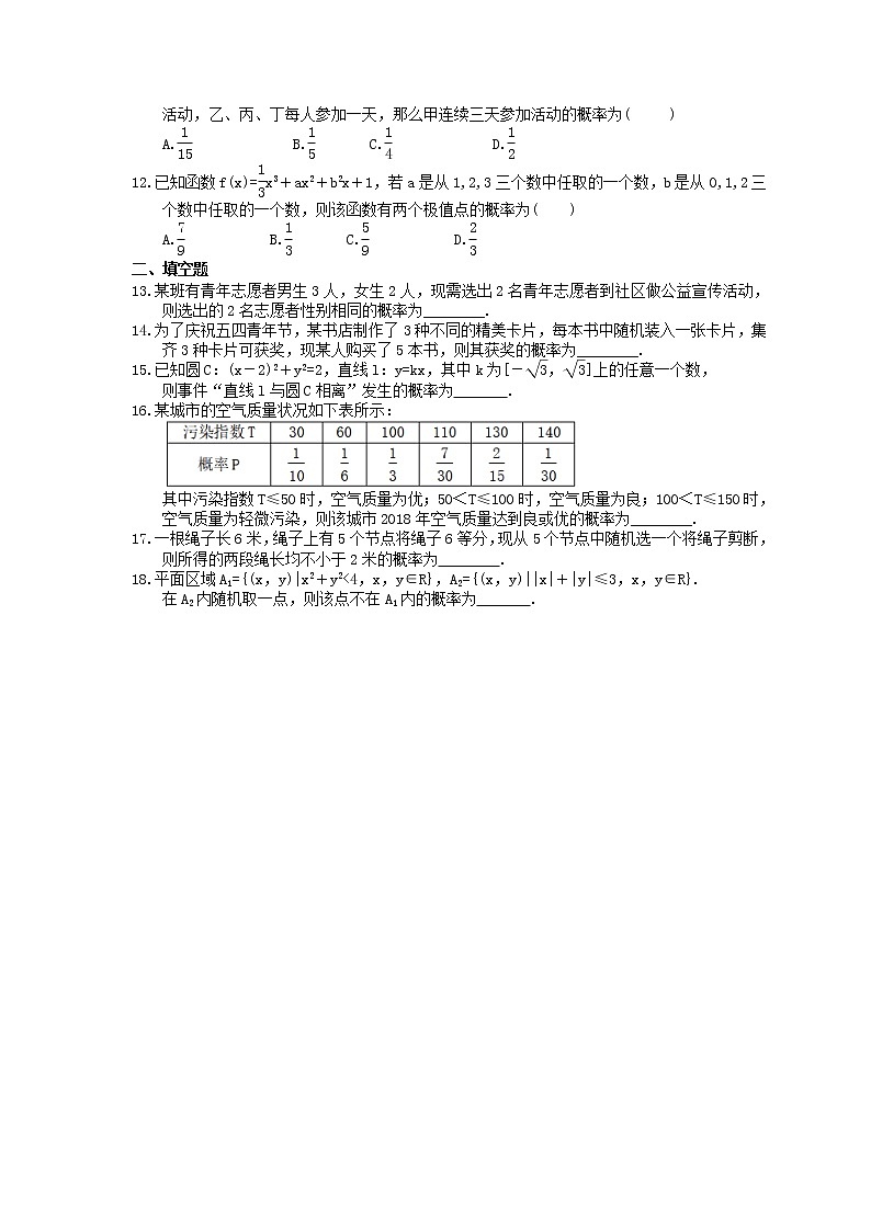 2022年新高考一轮复习考点精选练习46《随机事件的概率》（含详解）第2页