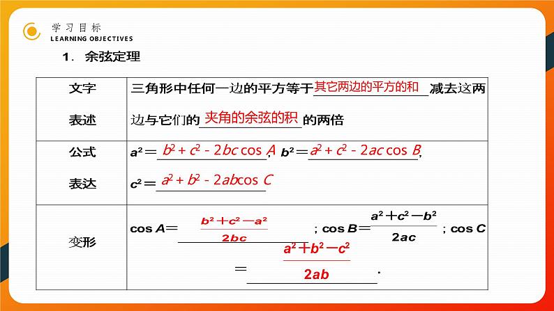 《余弦定理》高二年级上册PPT课件（第1.1.2课时）第4页