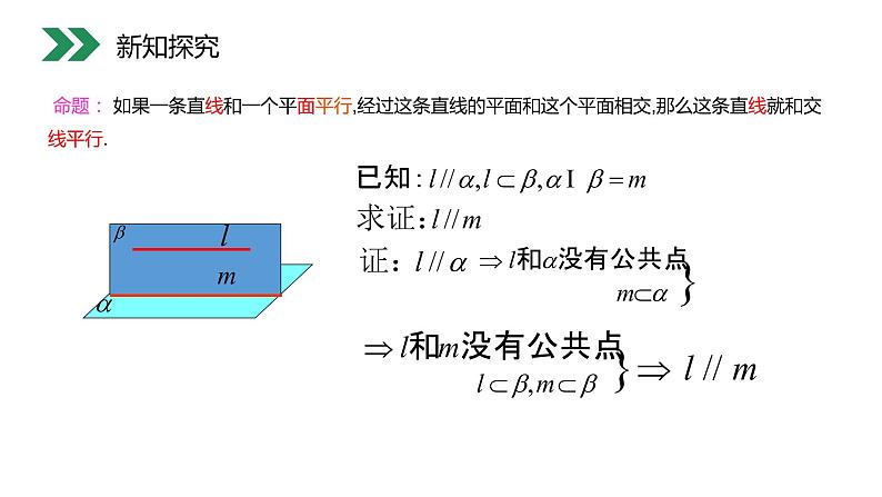 《直线和平面平行的性质》人教版高中数学必修二PPT课件（第2.2.3课时）第6页