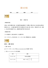 高考数学专项解题方法归纳探究（全国通用）模板11 圆与方程（原卷版）