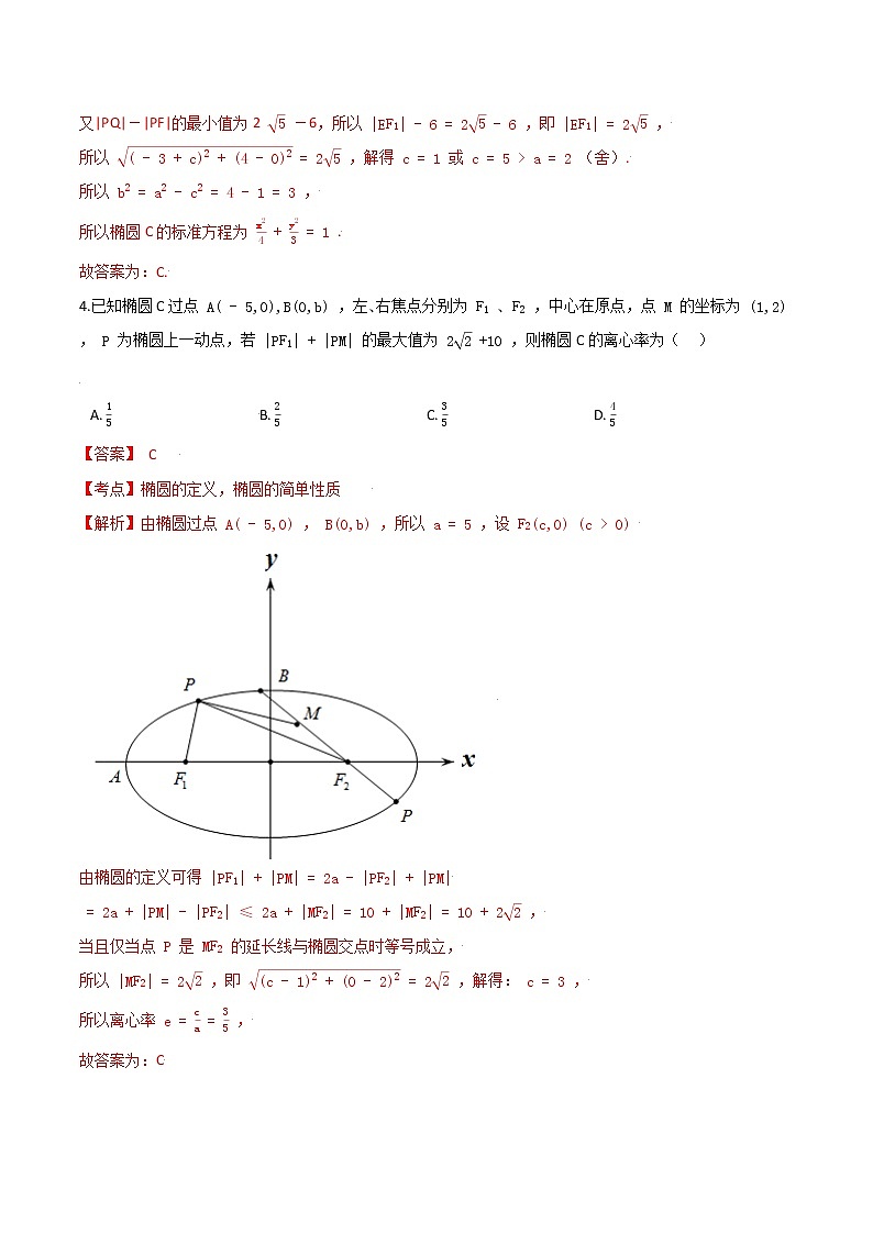 高考数学专项解题方法归纳探究（全国通用）模板12 椭圆与方程专项练习 （解析版）第3页