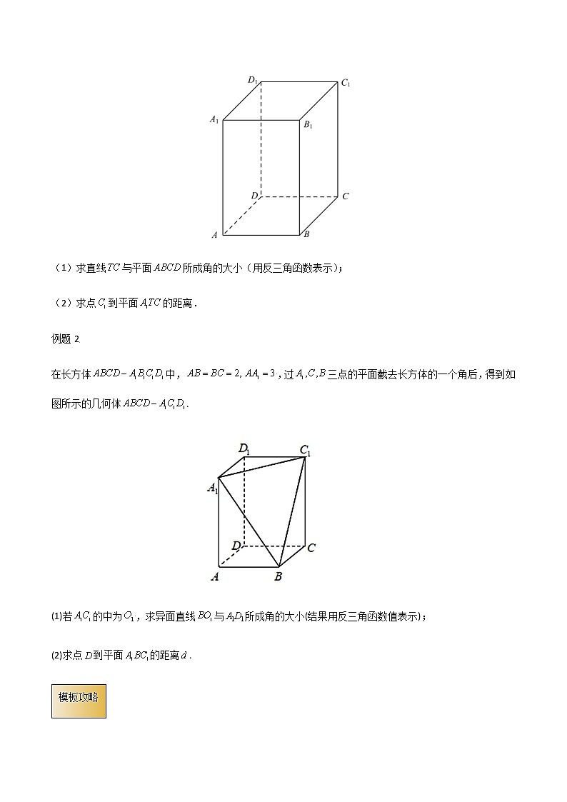 高考数学专项解题方法归纳探究（全国通用）模板16 空间向量与立体几何（原卷版）第3页
