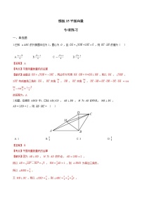 高考数学专项解题方法归纳探究（全国通用）模板15 平面向量专项练习 （解析版）